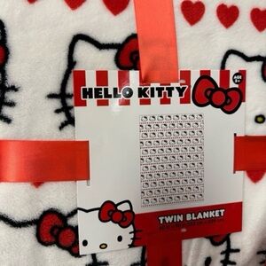 Hello Kitty Red and White Twin Blanket